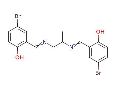 Molecular Structure of 98595-49-4 (Phenol,
2,2'-[(1-methyl-1,2-ethanediyl)bis(nitrilomethylidyne)]bis[4-bromo-)