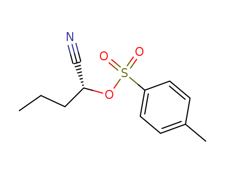 Molecular Structure of 133870-86-7 (Pentanenitrile, 2-[[(4-methylphenyl)sulfonyl]oxy]-, (R)-)