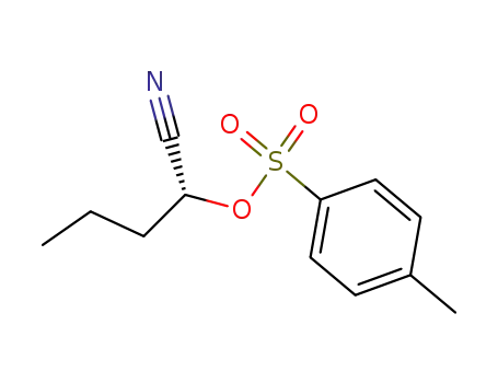 Molecular Structure of 133870-86-7 (Pentanenitrile, 2-[[(4-methylphenyl)sulfonyl]oxy]-, (R)-)