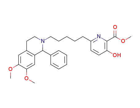 methyl 6-(5-(6,7-dimethoxy-1-phenyl-3,4-dihydroisoquinolin-2(1H)-yl)pentyl)-3-hydroxypicolinate