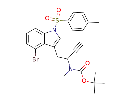 {1-[4-bromo-1-(toluene-4-sulfonyl)-1<i>H</i>-indol-3-ylmethyl]-prop-2-ynyl}-methyl-carbamic acid <i>tert</i>-butyl ester