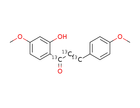 1-(2-hydroxy-4-methoxyphenyl)-3-(4-methoxyphenyl)[1,2,3-<sup>(13)</sup>C<sub>3</sub>]prop-2-en-1-one