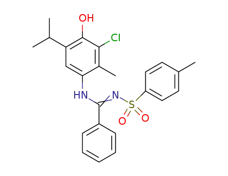 N-(3-chloro-4-hydroxy-5-isopropyl-2-methylphenyl)-N'-(4-methylphenylsulfonyl)benzenecarboximidamide
