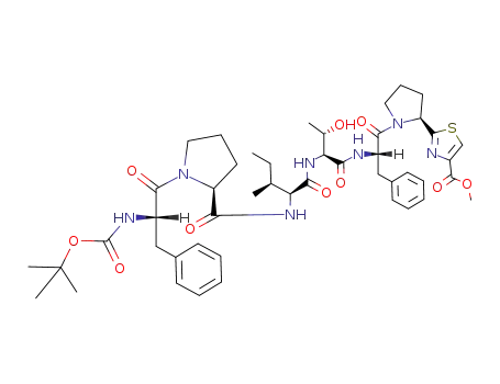 2-(1-{2-[2-(2-{[1-(2-<i>tert</i>-butoxycarbonylamino-3-phenyl-propionyl)-pyrrolidine-2-carbonyl]-amino}-3-methyl-pentanoylamino)-3-hydroxy-butyrylamino]-3-phenyl-propionyl}-pyrrolidin-2-yl)-thiazole-4-carboxylic acid methyl ester