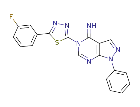 Molecular Structure of 1315339-39-9 (C<sub>19</sub>H<sub>12</sub>FN<sub>7</sub>S)