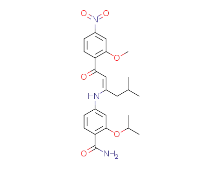 (Z)-2-isopropoxy-4-((1-(2-methoxy-4-nitrophenyl)-5-methyl-1-oxohex-2-en-3-yl)amino)benzamide