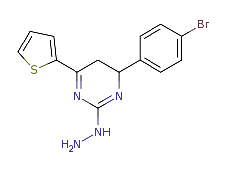 4-(4-bromophenyl)-2-hydrazinyl-6-(thiophen-2-yl)-4,5-dihydropyrimidine