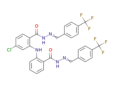 4-chloro-N'-[4-(trifluoromethyl)benzylidene]-2-{2-[2-(4-trifluoromethylbenzylidene)hydrazinecarbonyl]phenylamino}benzohydrazide