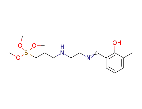 Molecular Structure of 1293408-54-4 (N-[N-(3-(trimethoxysilyl)propyl)ethylenediamine]-3-methylsalicylaldimine)