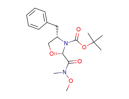 (4S,2S)-4-benzyl-2-(methoxy-methyl-carbamoyl)-oxazolidine-3-carboxylic acid-3-tert-butyl ester