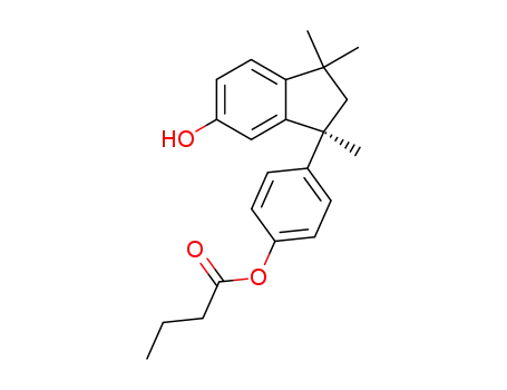 Butyric acid 4-((S)-6-hydroxy-1,3,3-trimethyl-indan-1-yl)-phenyl ester