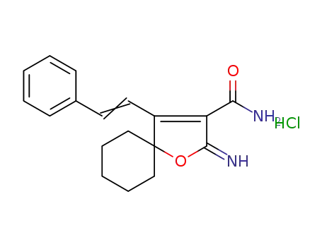 2-imino-5,5-pentamethylene-4-(2-phenylvinyl)-2,5-dihydrofuran-3-carboxamide hydrochloride