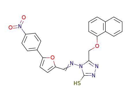 5-(Naphthalen-1-yloxymethyl)-4-{[1-[5-(4-nitro-phenyl)-furan-2-yl]-meth-(Z)-ylidene]-amino}-4H-[1,2,4]triazole-3-thiol