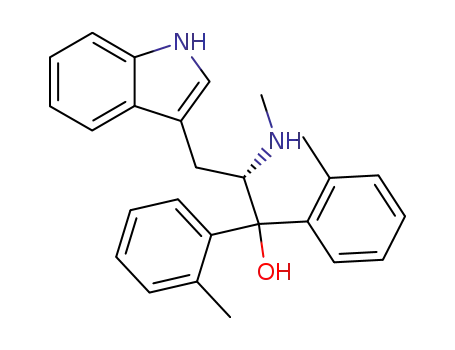 Molecular Structure of 171007-19-5 (3-(3'-indolyl)-(2S)-(N-methylamino)-1,1-di(2''-methylphenyl)-1-propanol)