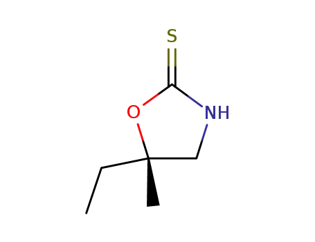 Molecular Structure of 3690-37-7 ((5S)-5-ethyl-5-methyl-oxazolidine-2-thione)