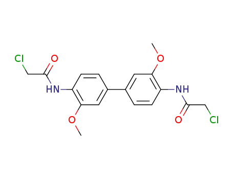 Molecular Structure of 2810-43-7 (N,N'-(3,3'-dimethoxybiphenyl-4,4'-diyl)bis(2-chloroacetamide))