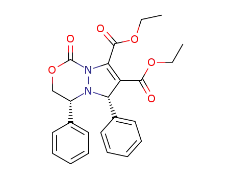 1H,6H-Pyrazolo[1,2-c][1,3,4]oxadiazine-7,8-dicarboxylic acid,
3,4-dihydro-1-oxo-4,6-diphenyl-, diethyl ester, (4R,6S)-