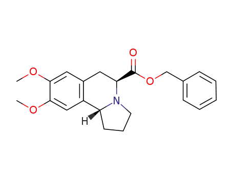 Molecular Structure of 1269617-19-7 ((5S,10bR)-benzyl 8,9-dimethoxy-1,2,3,5,6,10b-hexahydropyrrolo[2,1-a]isoquinoline-5-carboxylate)