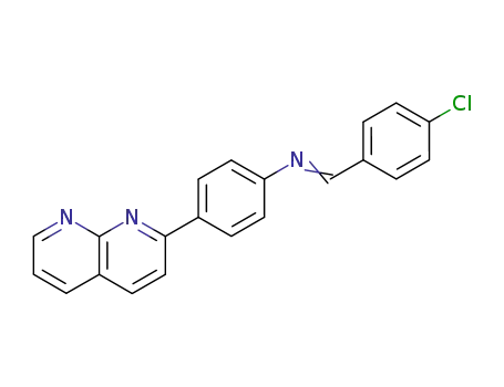 [1-(4-Chloro-phenyl)-meth-(E)-ylidene]-(4-[1,8]naphthyridin-2-yl-phenyl)-amine