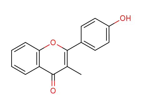 Molecular Structure of 55456-75-2 (2-(4-Hydroxyphenyl)-3-methyl-4H-chromen-4-one)