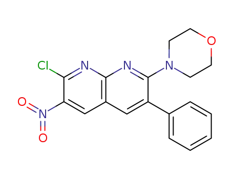 2-chloro-7-morpholin-4-yl-3-nitro-6-phenyl-[1,8]naphthyridine
