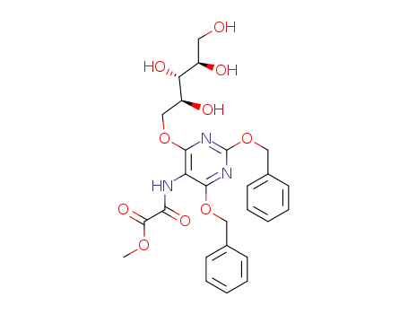 methyl 2-(2,4-bis(benzyloxy)-6-((2S,3R,4R)-2,3,4,5-tetrahydroxypentyloxy)pyrimidin-5-ylamino)-2-oxoacetate