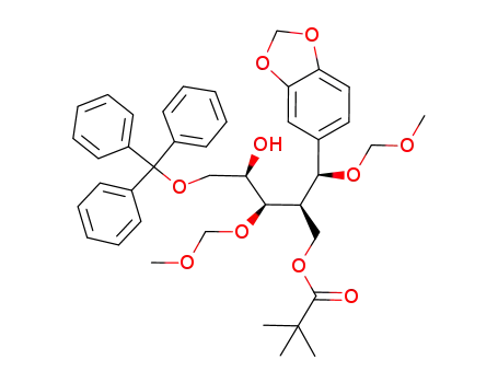 (2R,3R,4R,5S)-3,5-bis(methoxymethoxy)-5-(3,4-methylenedioxyphenyl)-4-pivaloyloxymethyl-1-trityloxy-2-pentanol