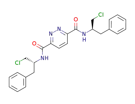 Pyridazine-3,6-dicarboxylic acid bis-[((R)-1-chloromethyl-2-phenyl-ethyl)-amide]