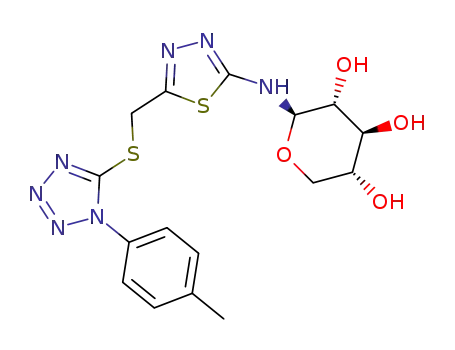 5-(1-(4-methylphenyl)-1H-tetrazol-5-ylsulfanylmethyl)-N-β-D-xylopyranosyl-1,3,4-thiadiazol-2-amine