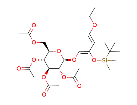 (1Z,3E)-2-(tert-butyl-dimethylsilanyloxy)-4-ethoxy-1,3-butadienyl-2,3,4,6-tetra-O-acetyl-β-glucopyranoside