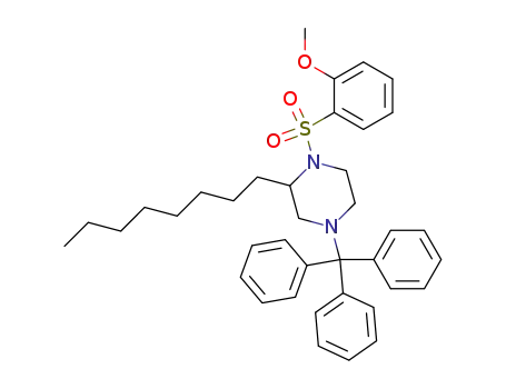 1-(2-methoxy-benzenesulfonyl)-2-octyl-4-trityl-piperazine