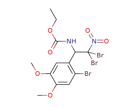 2,2-dibromo-1-(2-bromo-4,5-dimethoxyphenyl)-1-[(ethyoxycarbonyl)amino]-2-nitroethane
