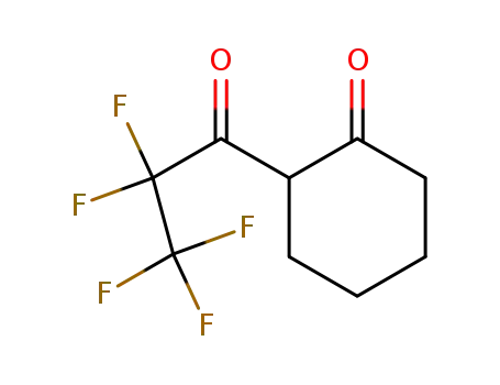 Molecular Structure of 2145-82-6 (2-(PENTAFLUOROPROPANOYL)CYCLOHEXANONE)