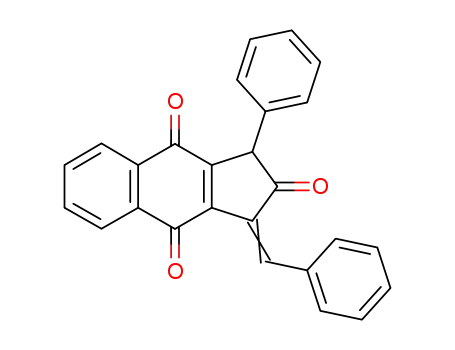 Molecular Structure of 394737-90-7 (1H-Benz[f]indene-2,4,9(3H)-trione, 1-phenyl-3-(phenylmethylene)-)