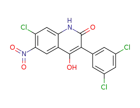 2(1H)-Quinolinone, 7-chloro-3-(3,5-dichlorophenyl)-4-hydroxy-6-nitro-