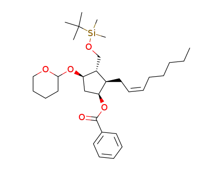 Benzoic acid (1S,2R,3S,4R)-3-(tert-butyl-dimethyl-silanyloxymethyl)-2-((Z)-oct-2-enyl)-4-(tetrahydro-pyran-2-yloxy)-cyclopentyl ester