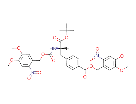 L-Phenylalanine,
N,4-bis[[(4,5-dimethoxy-2-nitrophenyl)methoxy]carbonyl]-,
1,1-dimethylethyl ester
