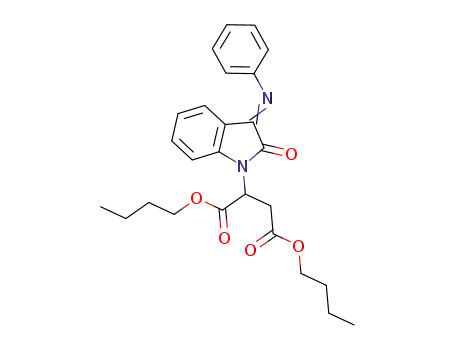 Molecular Structure of 1380216-11-4 (dibutyl 2-(3-(phenylimino)-2-oxoindolin-1-yl)-succinate)