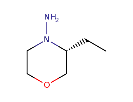 Molecular Structure of 211987-82-5 (4-Morpholinamine,3-ethyl-,(3R)-(9CI))