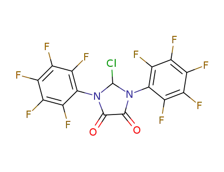 2-chloro-1,3-bis(pentafluorophenyl)imidazolidine-4,5-dione