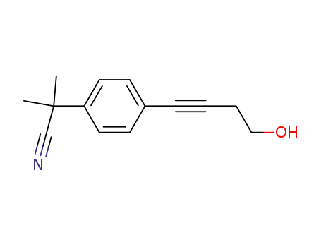 2-[4-(4-Hydroxy-1-butynyl)phenyl]isobutyronitrile