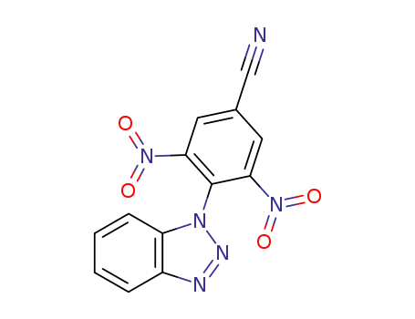 Molecular Structure of 254116-66-0 (4-(1H-1,2,3-benzotriazol-1-yl)-3,5-bisnitrobenzonitrile)