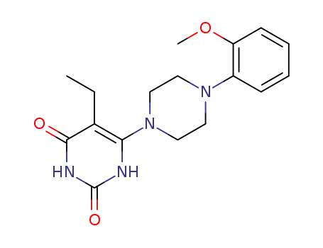 Molecular Structure of 1310053-25-8 (6-[4-(2-methoxyphenyl)-1-piperazinyl]-5-ethyluracil)