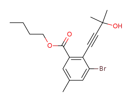 Butyl 3-bromo-2-(3-hydroxy-3-methylbut-1-ynyl)-5-methylbenzoate