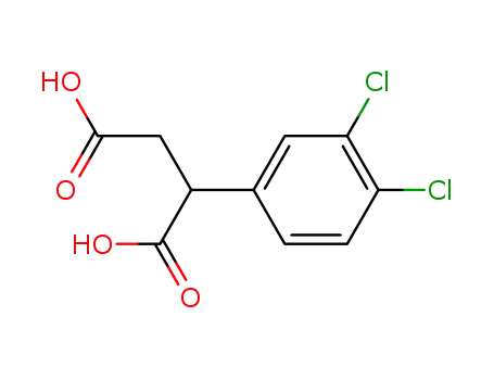Molecular Structure of 93553-81-2 (2-(3,4-DICHLORO-PHENYL)-SUCCINIC ACID)