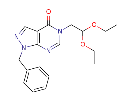 Molecular Structure of 1392411-81-2 (5-(2,2-diethoxyethyl)-1-methyl-1H-pyrazolo-[3,4-d]pyrimidin-4(5H)-one)