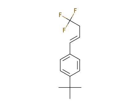 Molecular Structure of 1335135-15-3 ((E)-1-(tert-butyl)-4-(4,4,4-trifluorobut-1-en-1-yl)benzene)