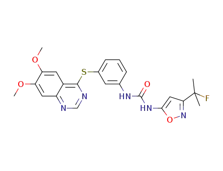 1-(3-(6,7-imethoxyquinazolin-4-ylthio)phenyl)-3-(3-(2-fluoropropan-2-yl)isoxazol-5-yl)urea