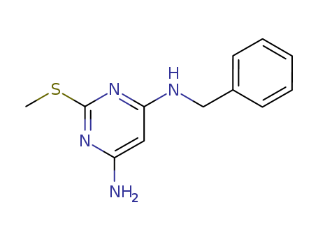N-benzyl-2-methylsulfanyl-pyrimidine-4,6-diamine cas  60722-63-6