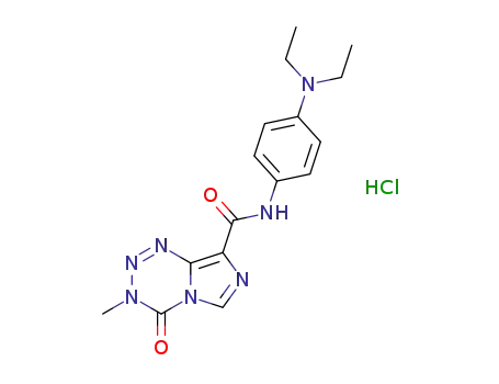 3-methyl-4-oxo-3,4-dihydroimidazo[5,1-d][1,2,3,5]tetrazine-8-[N-(p-diethylamino)phenyl]carboxamide hydrochloride